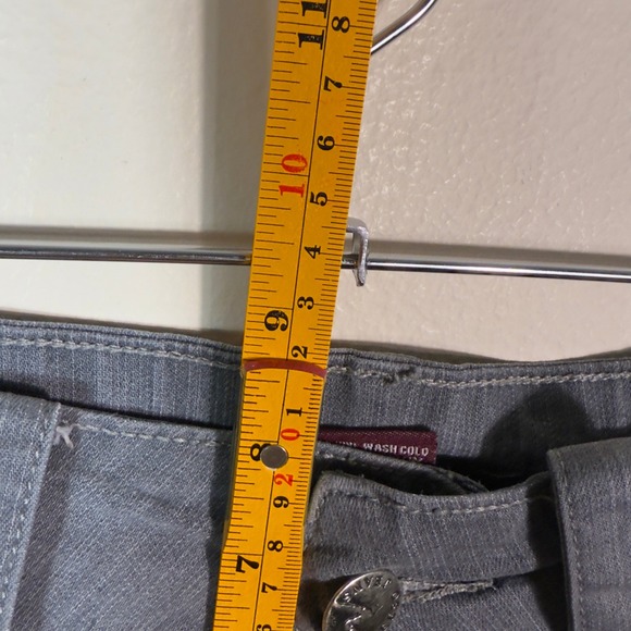 MEESO Premium Pants Gray Wash Buckle Accent Low Rise Women's Size‎ 9 - Picture 6 of 11